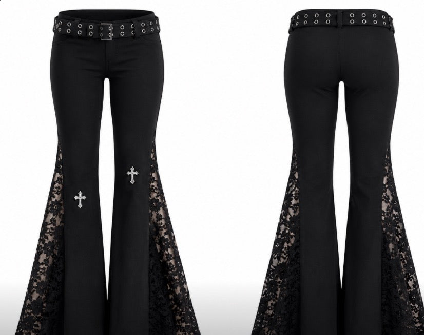 Y2k lace pants